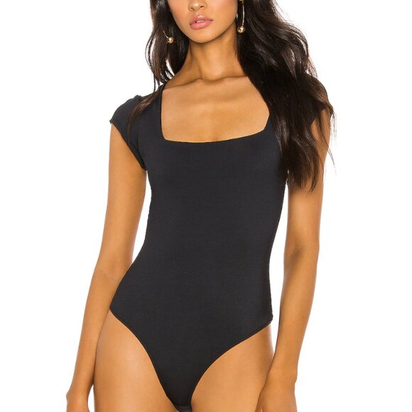 Black Free People Square Eyes Bodysuit - Picture 2 of 3